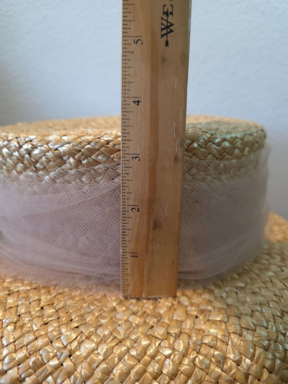 Vtg Lily J x Eric Javits Kettle Brim Straw Hat w/ Yellow Floral Accent  7-1/8 - Picture 9 of 10